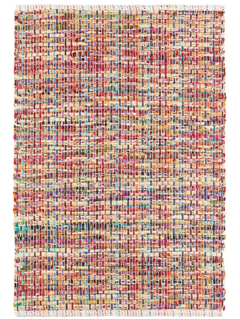 Annie Selke Vista Chindi Handwoven Cotton Rug | Multi Rug Size 2'6"x8'